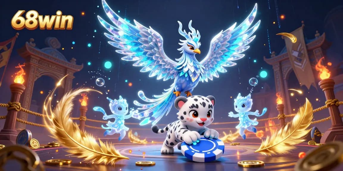 Engage in thrilling gameplay at 68win with a vibrant 3D casino environment featuring enchanting characters and winning elements.