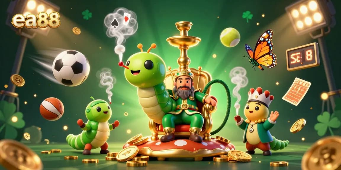Experience exhilarating ea88 casino thrills with a vibrant 3D illustration of immersive games.