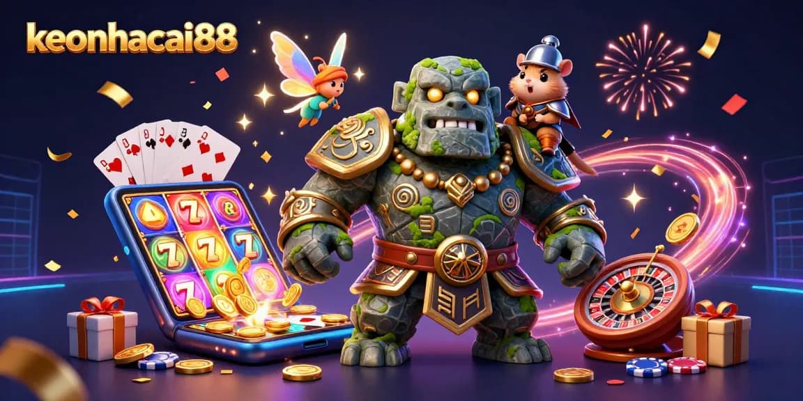 Engage with exciting gameplay at keonhacai88 featuring 3D characters and dynamic casino elements.