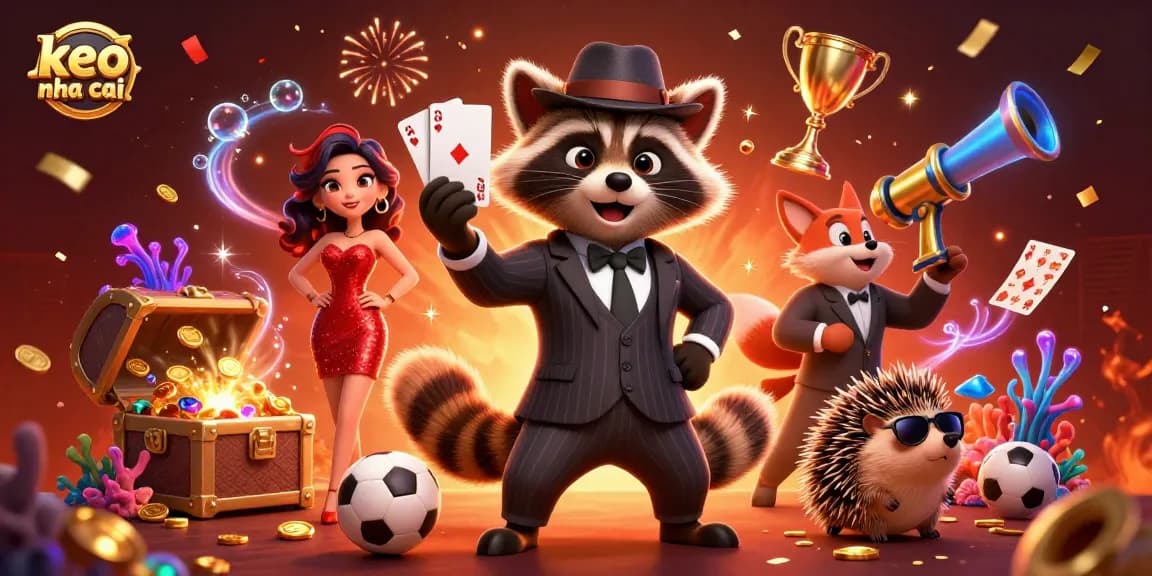 Experience keo nha cai sports betting with dynamic characters in a vibrant casino scene.