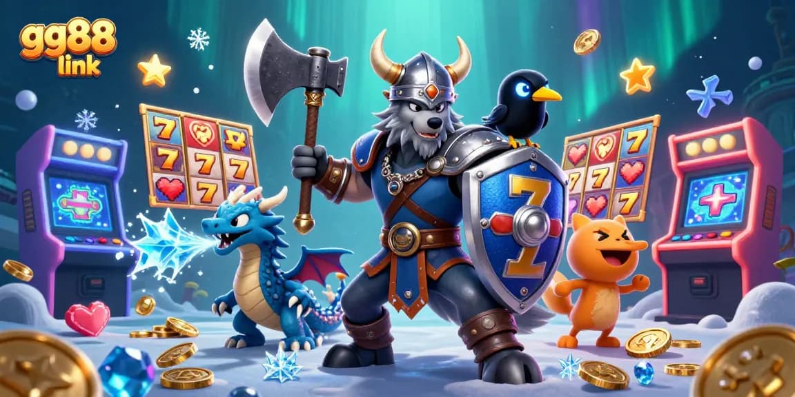 Experience thrilling wins with gg88 link's vibrant 3D casino illustration featuring epic gaming elements.