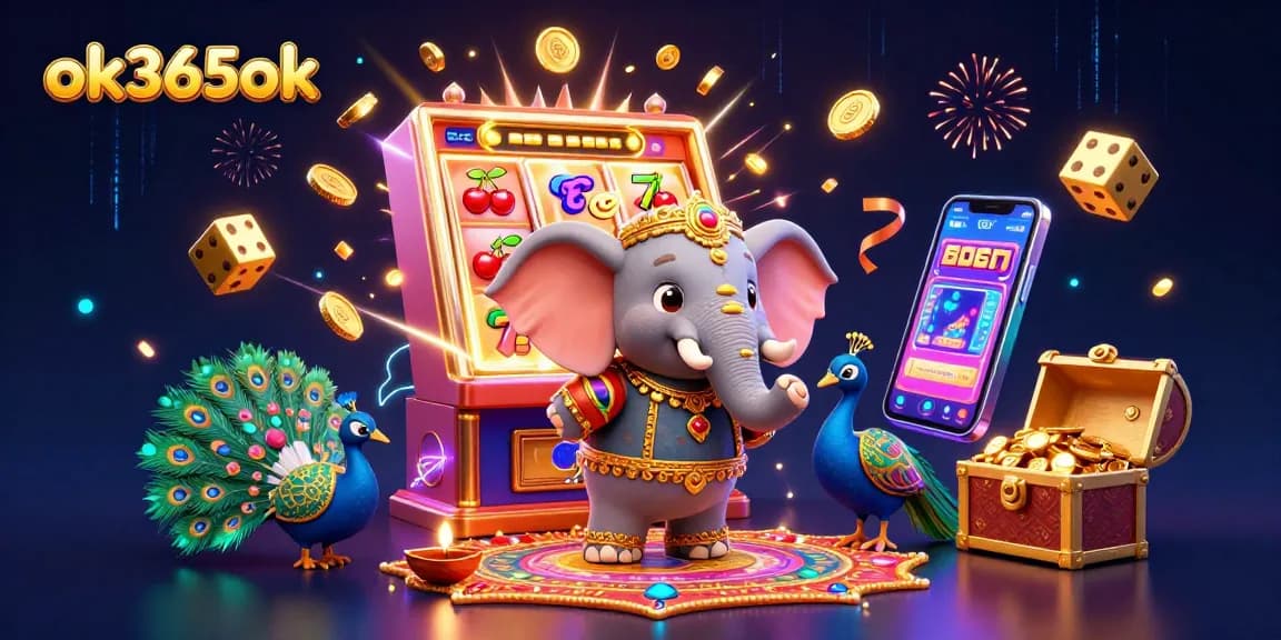 Experience epic wins at ok365ok as vibrant elements of casino excitement burst into action.