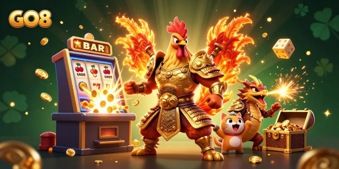 Spin and win at GO8's exciting slot games with vibrant characters and dynamic jackpots.