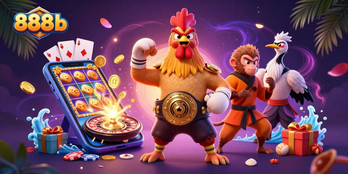 Engage in thrilling gameplay at 888b with vibrant casino elements and dynamic characters.