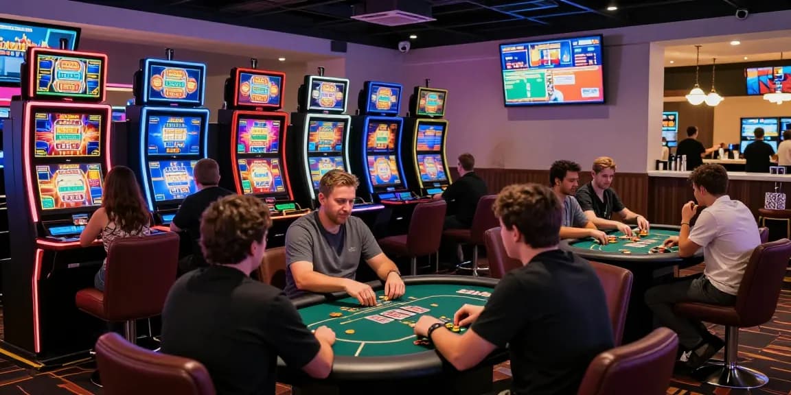 Engaging casino scene at https://aisa.org.uk, showcasing players enjoying credit card gaming with vibrant atmosphere and modern design.