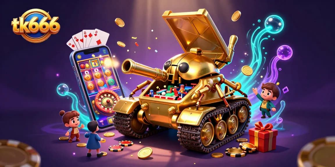 Experience exciting gameplay with tk666 featuring a golden casino beetle tank and thrilling slot games.