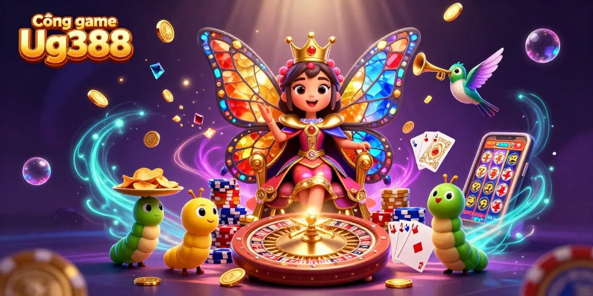 Experience thrilling gameplay at Cổng game Ug388 with vibrant casino elements and stunning visuals.