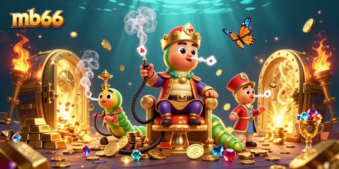 Engage with mb66’s dynamic casino scene featuring a lavish caterpillar master and treasures.