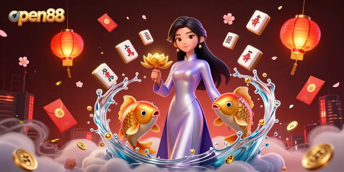 Experience the excitement of open88 through vibrant 3D casino scenes featuring dynamic Asian themes and rich gambling elements.