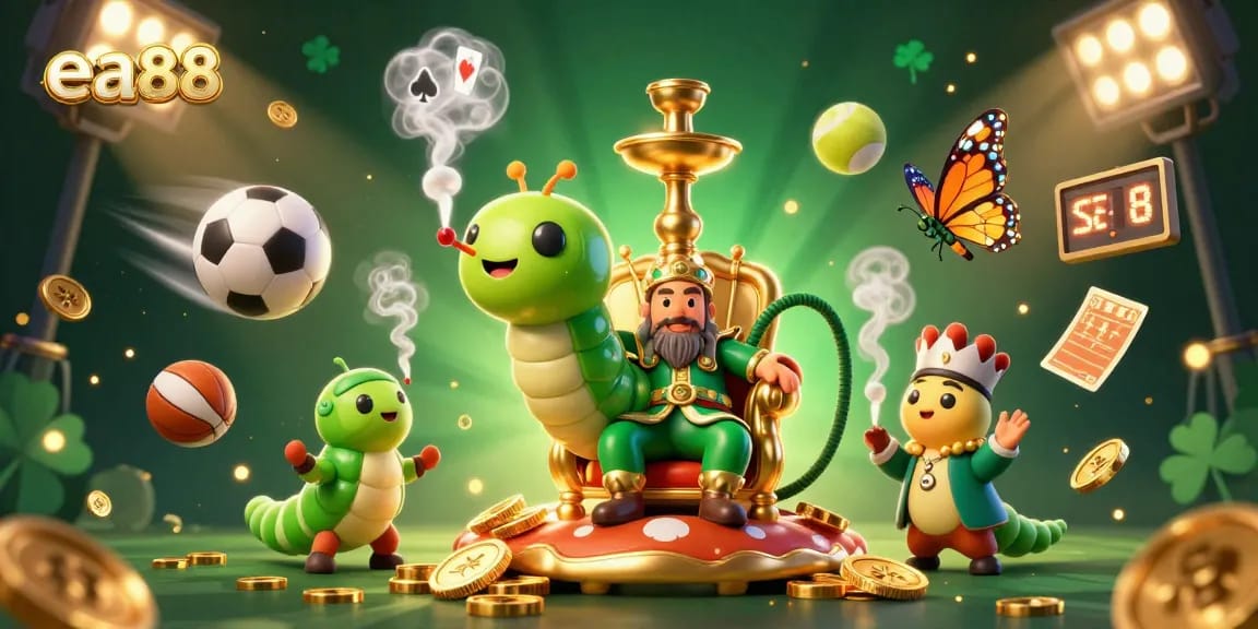 Experience exhilarating ea88 casino thrills with a vibrant 3D illustration of immersive games.