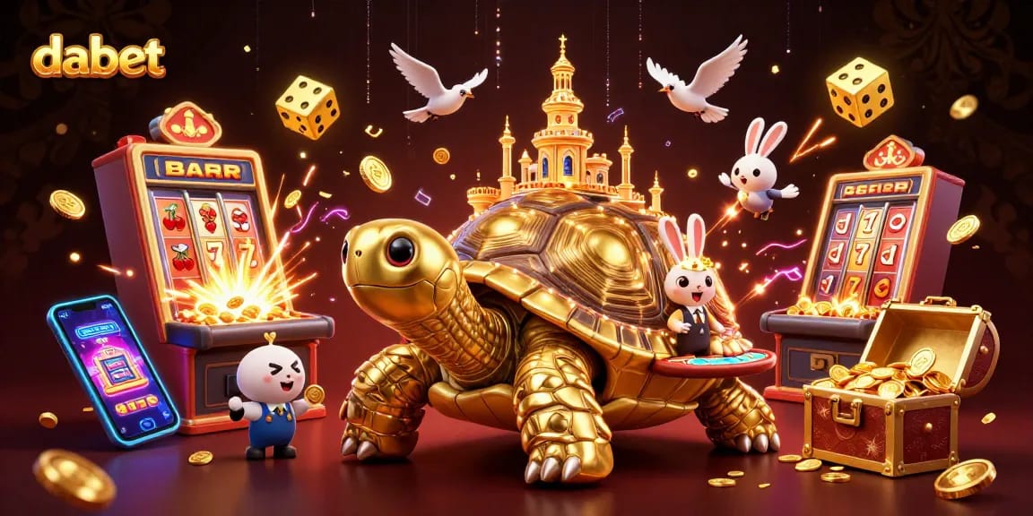 Engage with dabet's vibrant casino atmosphere showcasing jackpot excitement and golden opportunities.