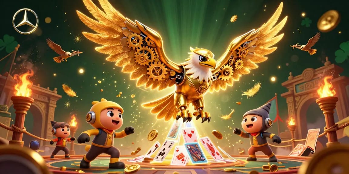 Join the action with mercedes-benz characters in an exciting casino gameplay scene.
