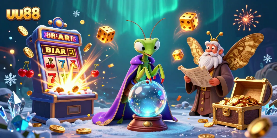 Experience exciting gaming at uu88 with a mystical illustration of fortune tellers and casino elements.