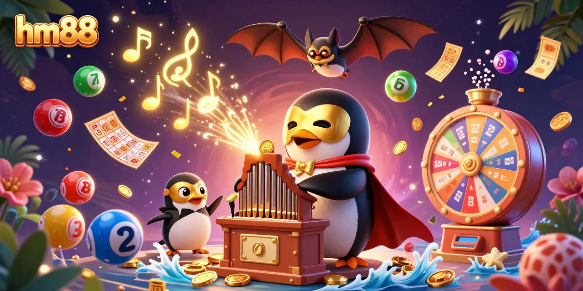 Experience the excitement of hm88 with a vibrant casino scene featuring engaging games and characters.