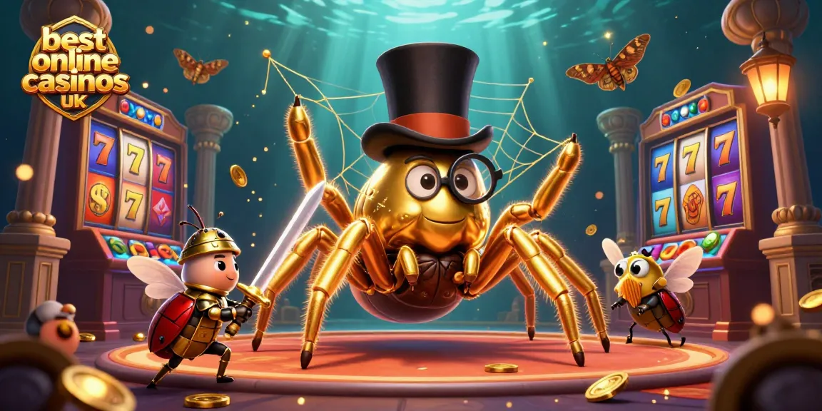 Experience thrilling gameplay at the best online casinos uk with spinning slot reels and vibrant symbols.