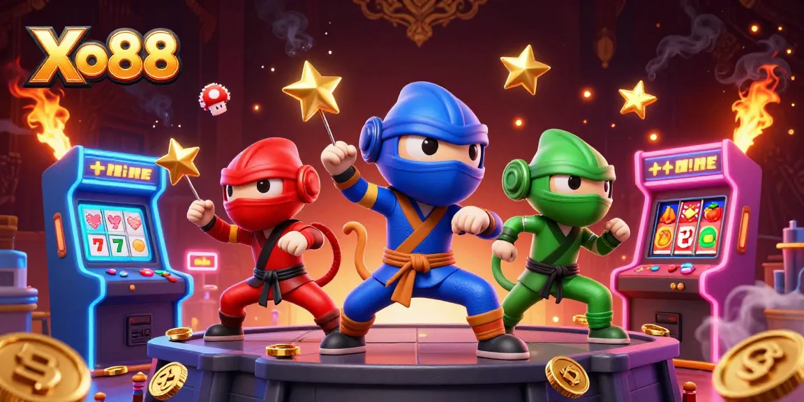 Xo88 enchants with a vibrant 3D ninja team and dynamic casino elements for thrilling gaming experiences.