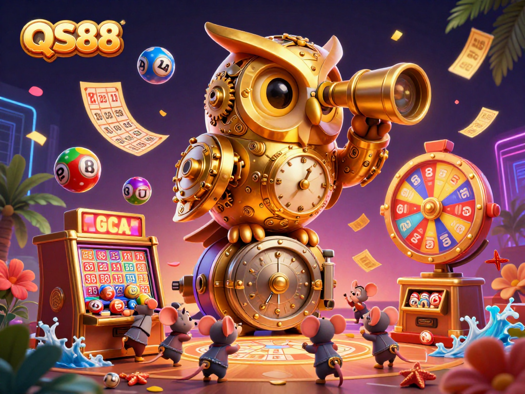 Experience the thrill of QS88 with vibrant slot machines and dynamic lottery elements in a lively casino