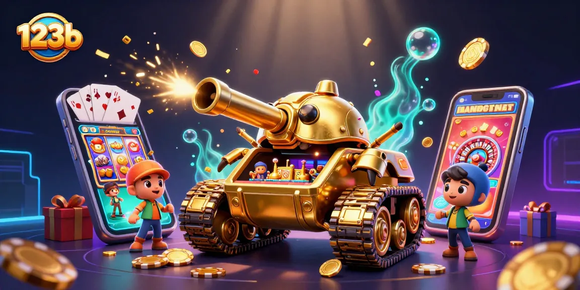 Experience the vibrant casino action with 123b featuring a miniaturized world and dynamic gaming elements.