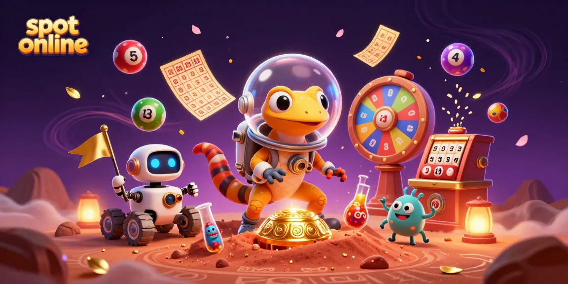 Jelajahi keajaiban slot online dengan gecko Martian yang menemukan kasino emas di Mars, penuh keseruan!
