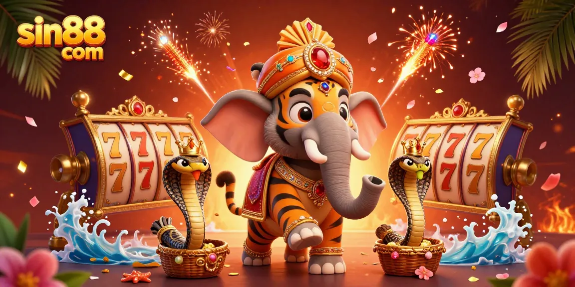 Experience thrilling wins at sin88 com with a vibrant 3D jackpot scene featuring exotic characters and dynamic gaming elements.