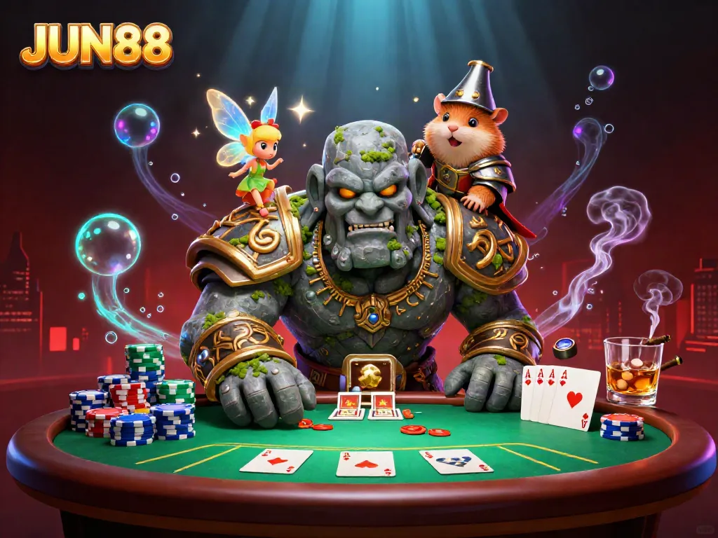 Experience thrilling gaming excitement at JU88 with epic characters and vibrant casino elements.