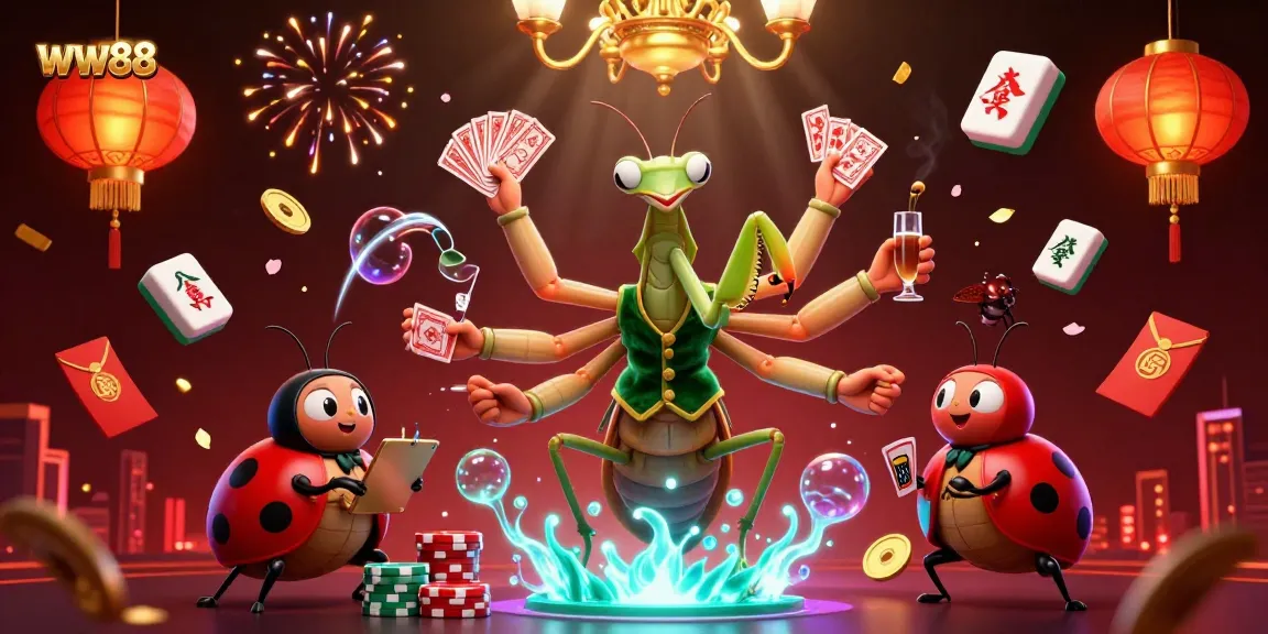 Experience thrilling gameplay at ww88 with our vibrant 3D casino illustration featuring colorful elements and characters.