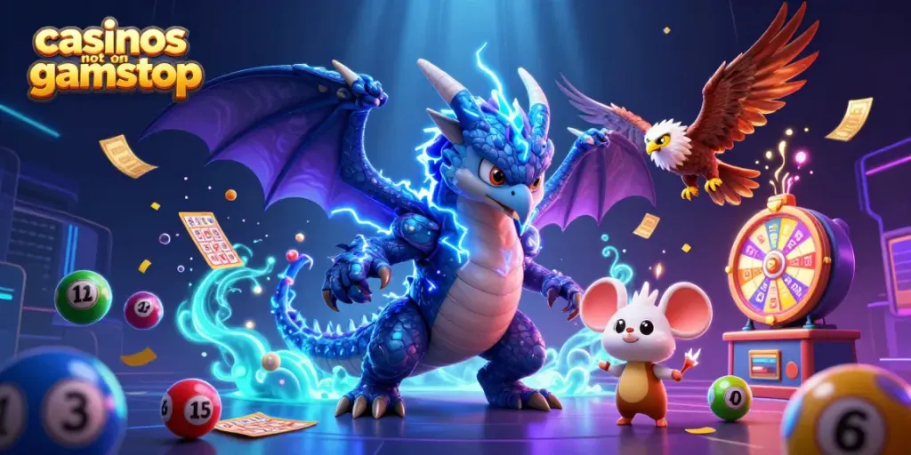Spin to win at casinos not on gamstop with vibrant, energizing game elements and characters.
