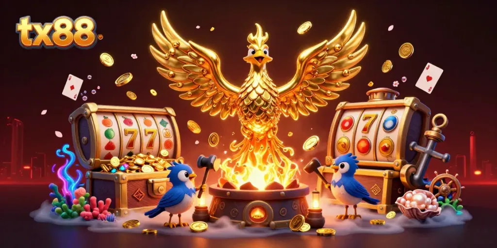 People enjoy winning at tx88 with vibrant casino, golden phoenix, and thrilling gameplay elements.