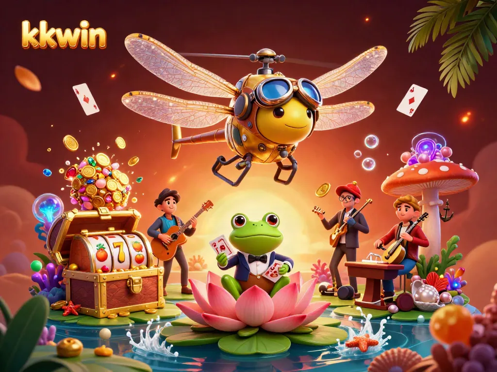 kkwin interactive casino scene with vibrant characters and engaging gaming elements