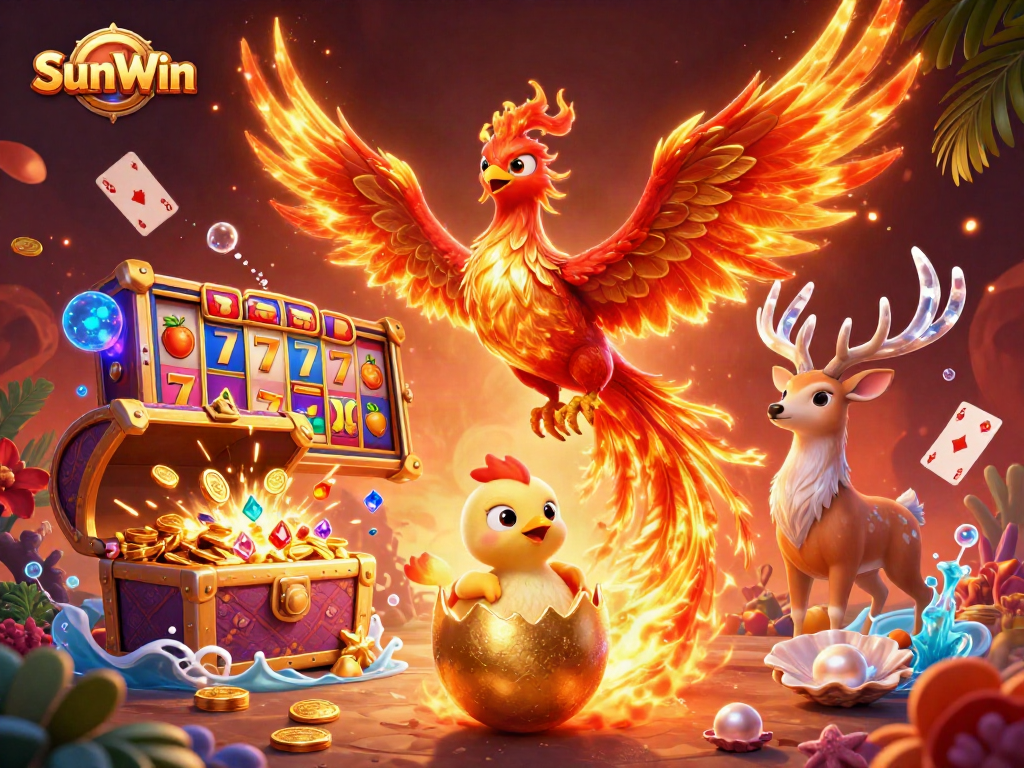 Experience thrilling gameplay with SunWin slot games featuring a phoenix and exquisite graphics.