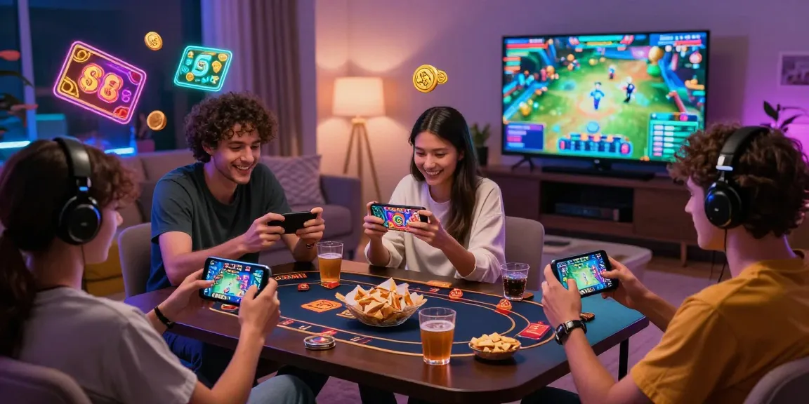Engaging scene of friends playing Zowin, demonstrating the excitement of tải zowin for mobile gaming.