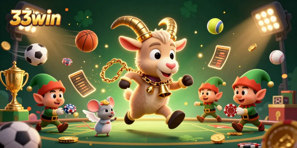 Engaging 33win scene featuring characters in a lively casino atmosphere with vibrant gaming elements.