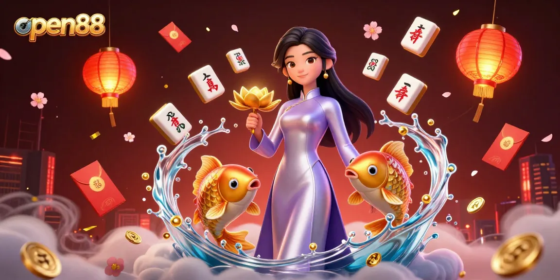 Experience the excitement of open88 through vibrant 3D casino scenes featuring dynamic Asian themes and rich gambling elements.