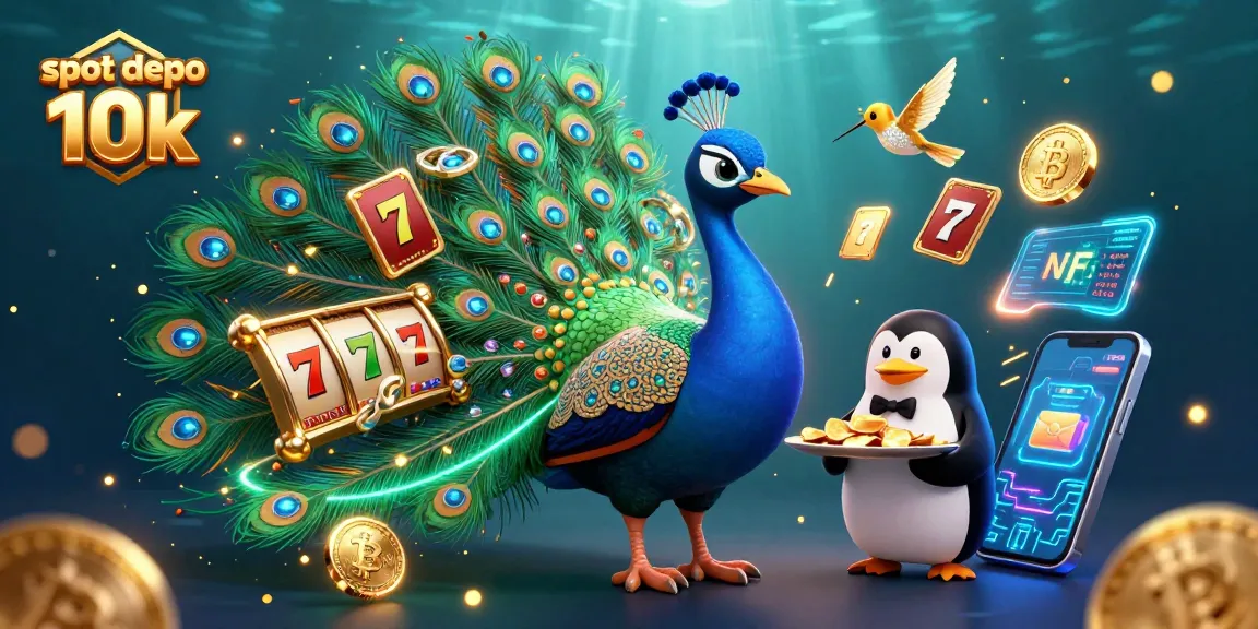 Spin the reels with slot depo 10k surrounded by shimmering jackpot elements and vibrant characters.