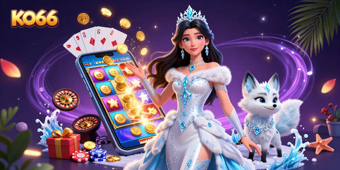 Engage with KO66's thrilling casino adventures featuring immersive 3D characters and game elements.