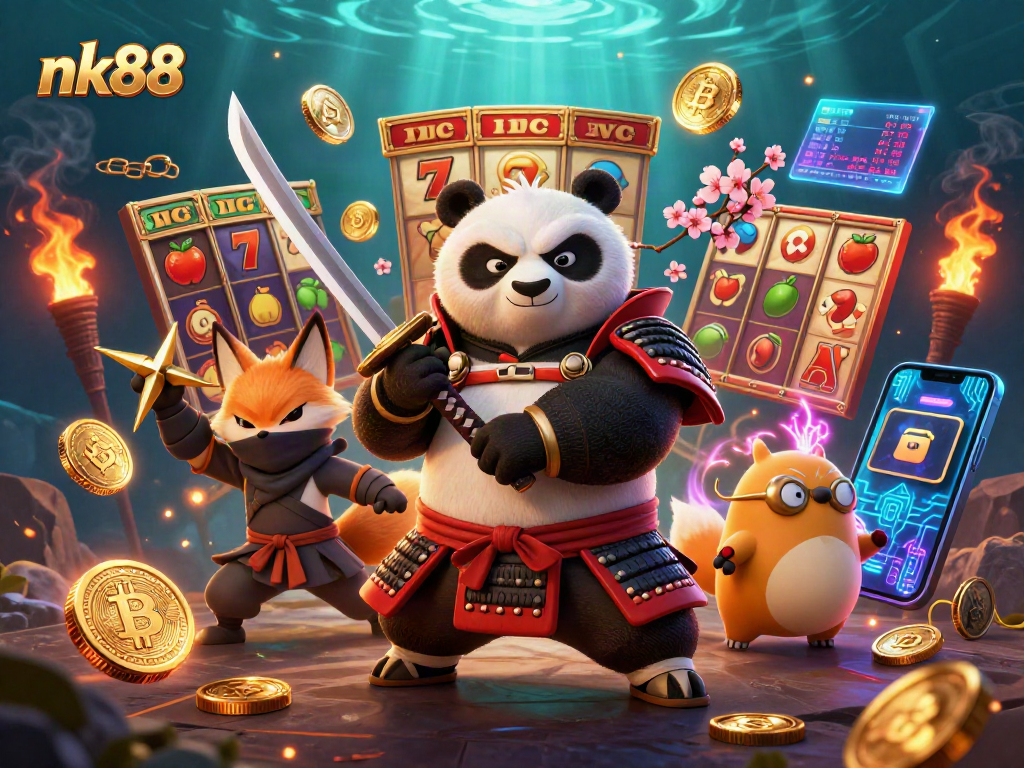 Experience the thrill of nk88 with vibrant characters and dynamic casino elements.