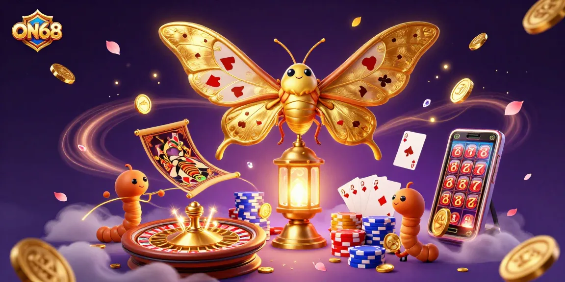 Play exciting casino games at ON68 featuring captivating illustrations and vibrant graphics.