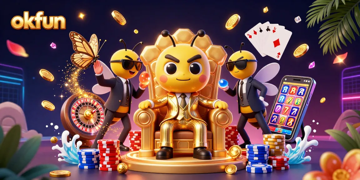 Experience high-stakes fun with okfun at an exciting online casino featuring vibrant game elements.