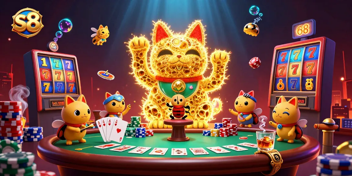 Experience thrilling gaming at s8, where vibrant slot reels and dynamic casino symbols come alive.