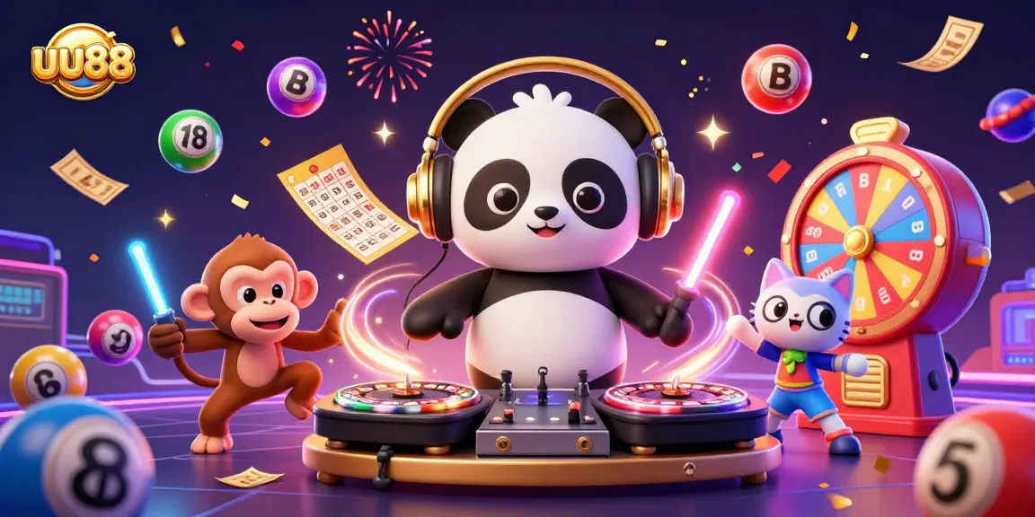 Experience thrilling gaming at uu88 with DJs, vibrant lottery elements, and electrifying visuals.