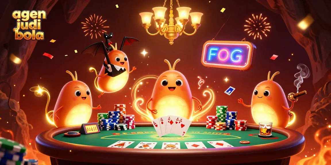 Experience agen judi bola excitement with glowworms lighting a cave casino scene filled with poker action.