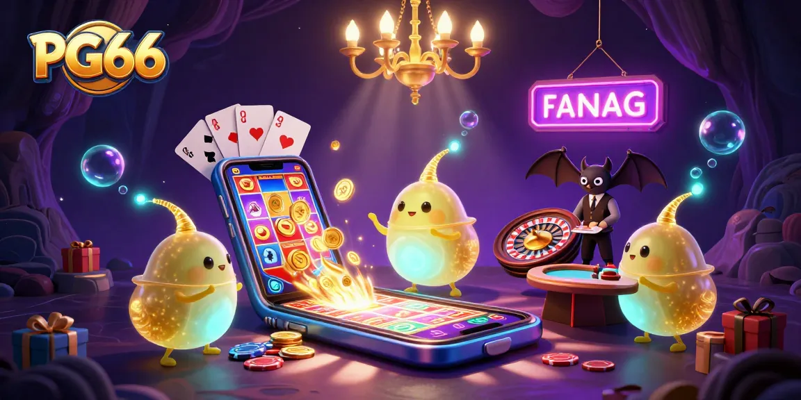 Experience PG66's vibrant casino adventure with glowing elements and dynamic gaming action.