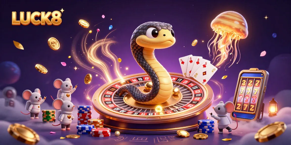 Experience the thrill of LUCK8 with cosmic elements, astronaut mice betting on Saturn's roulette rings.