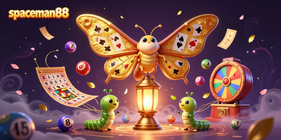 Engaging casino illustration with spaceman88 theme featuring lottery elements and colorful characters.