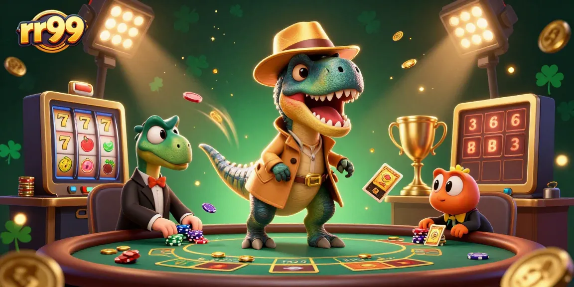 Engage in thrilling casino adventures at rr99 with a velociraptor card counter and stegosaurus pit boss.