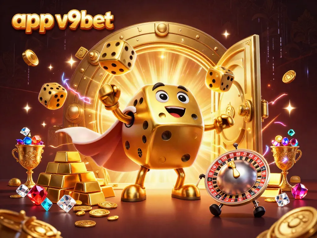 Experience thrilling gaming action with the app v9bet in a vibrant casino scene.