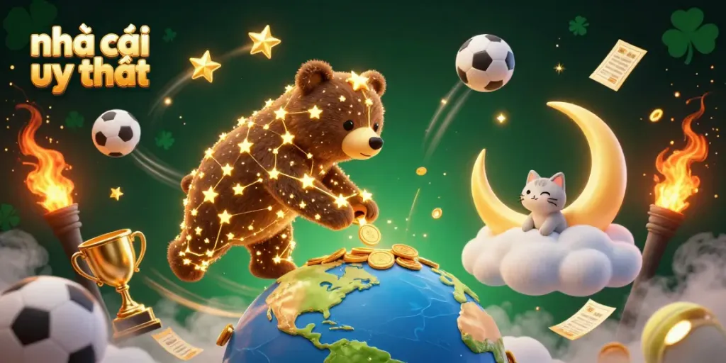 Experience thrilling wins with nhà cái uy tín, featuring cartoon characters and dynamic betting elements.