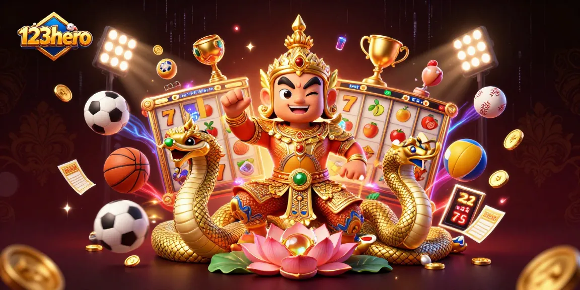 Experience the excitement of 123hero with vibrant slot reels and friendly guardian characters