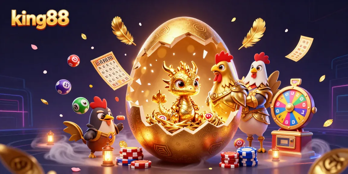 Experience thrilling wins at king88 with colorful lottery elements and a vibrant casino atmosphere.