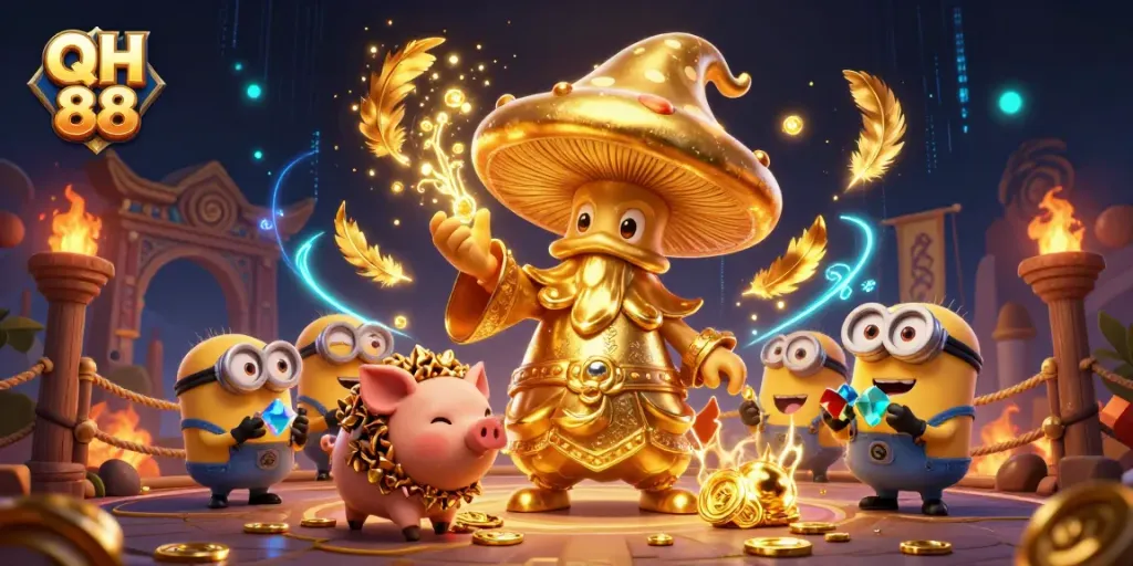 Engage with QH 88's vibrant casino adventures featuring magical characters and treasures.